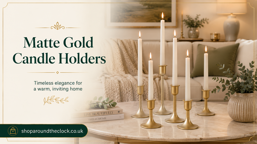 Gold Taper Candle Holders