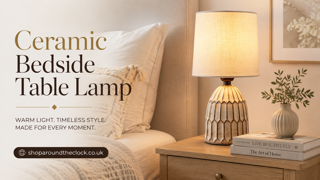 GyroVu Ceramic Bedside Table Lamp