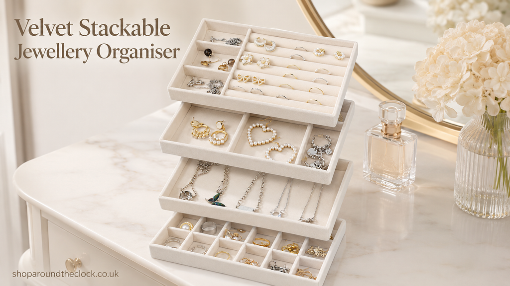 Velvet Stackable Jewellery Organiser